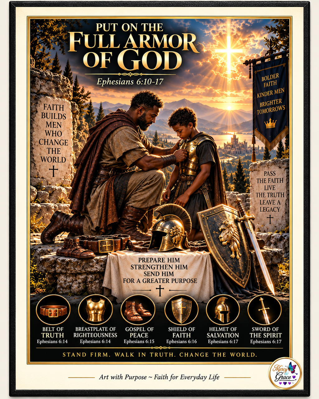 Armor of God | Ephesians 6:10–17 Canvas Wall Art