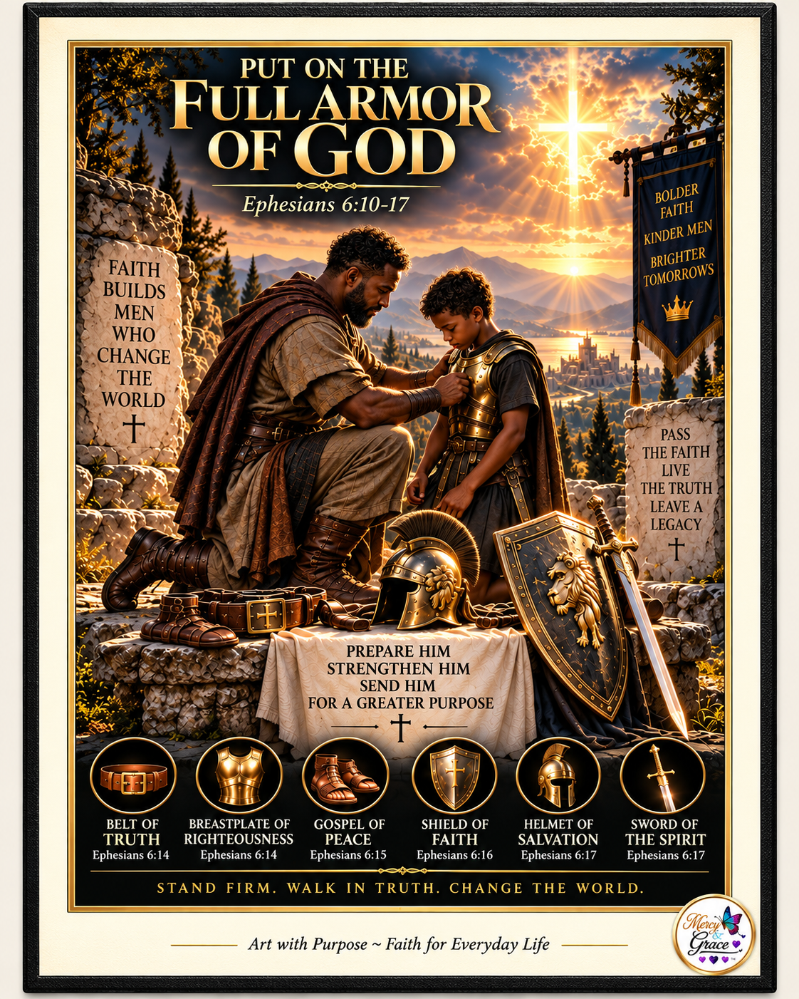 Armor of God | Ephesians 6:10–17 Canvas Wall Art