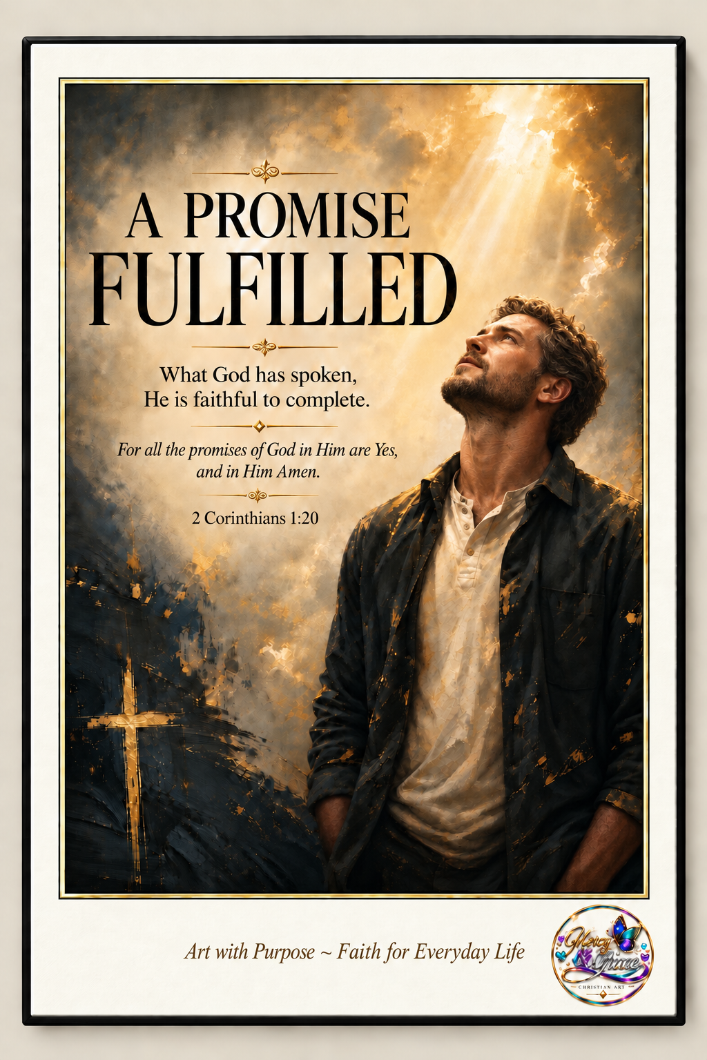 A Promise Fulfilled — 2 Corinthians 1:20 Canvas Wall Art