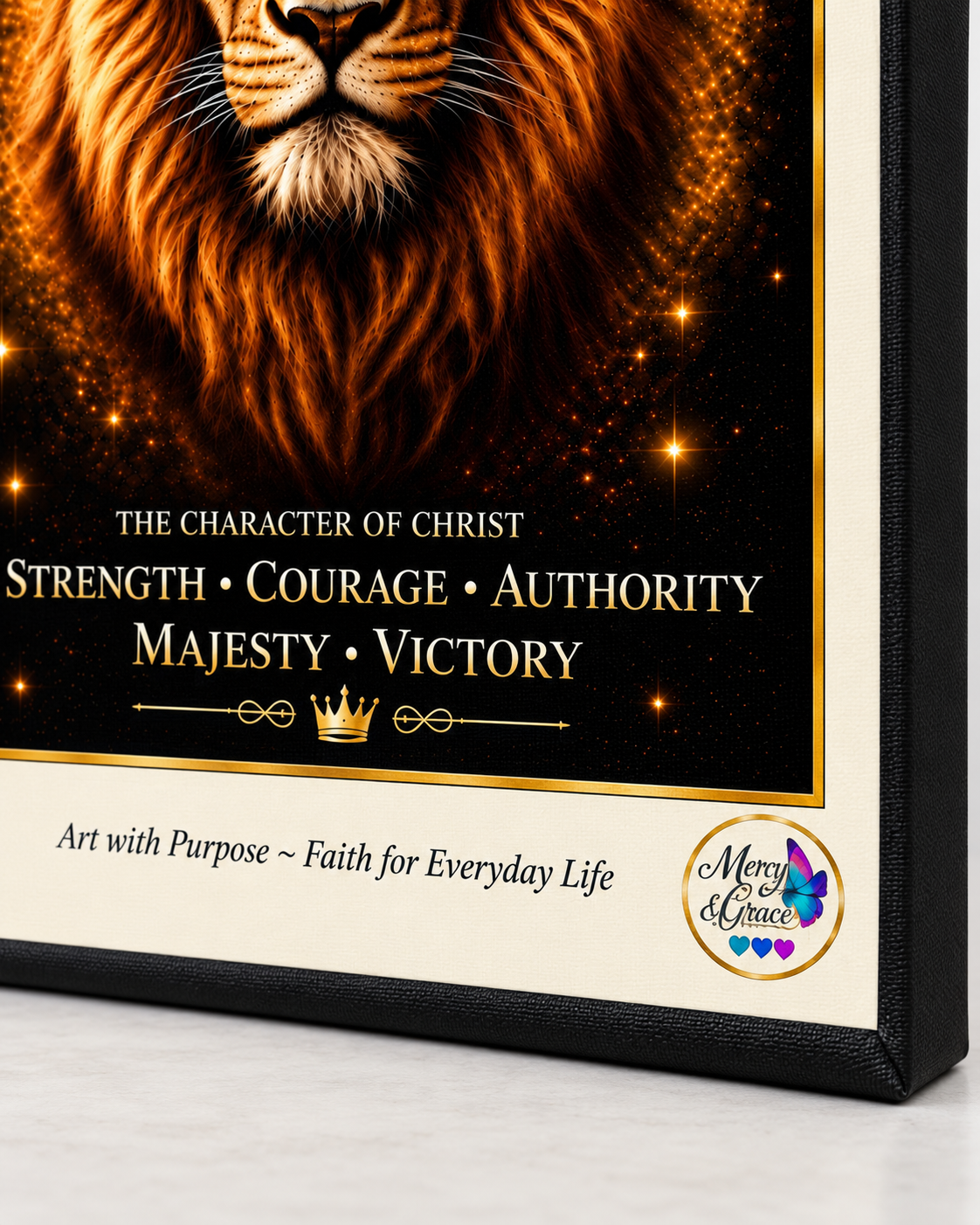 The Character of Christ — Christian Lion Canvas Wall Art