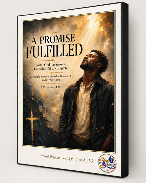 A Promise Fulfilled — 2 Corinthians 1:20 Canvas Wall Art