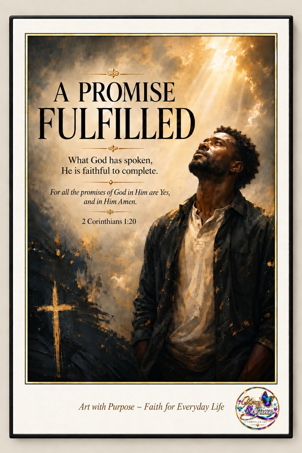 A Promise Fulfilled — 2 Corinthians 1:20 Canvas Wall Art