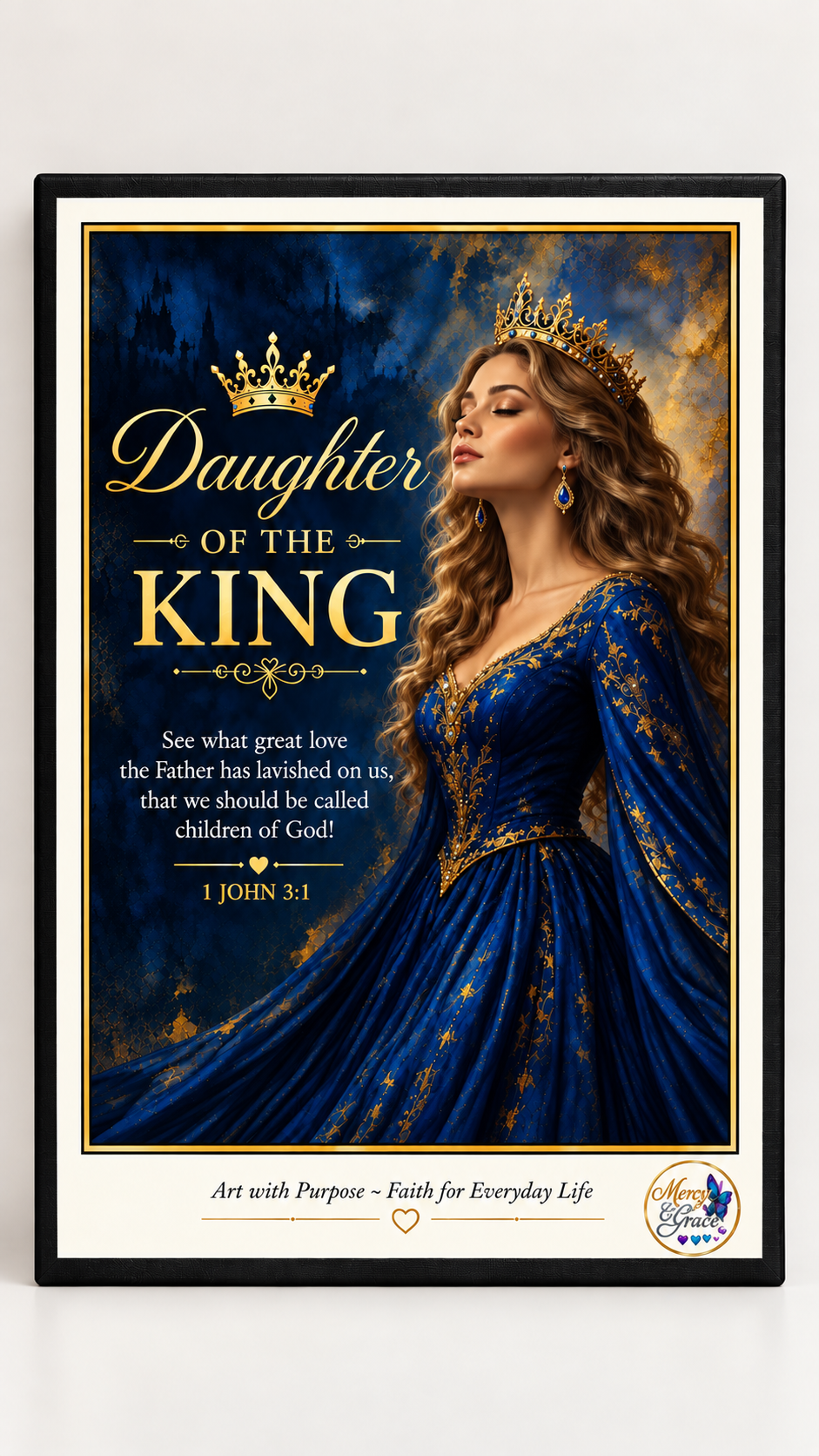 Daughter of the King/1 John 3:1 Canvas Wall Art