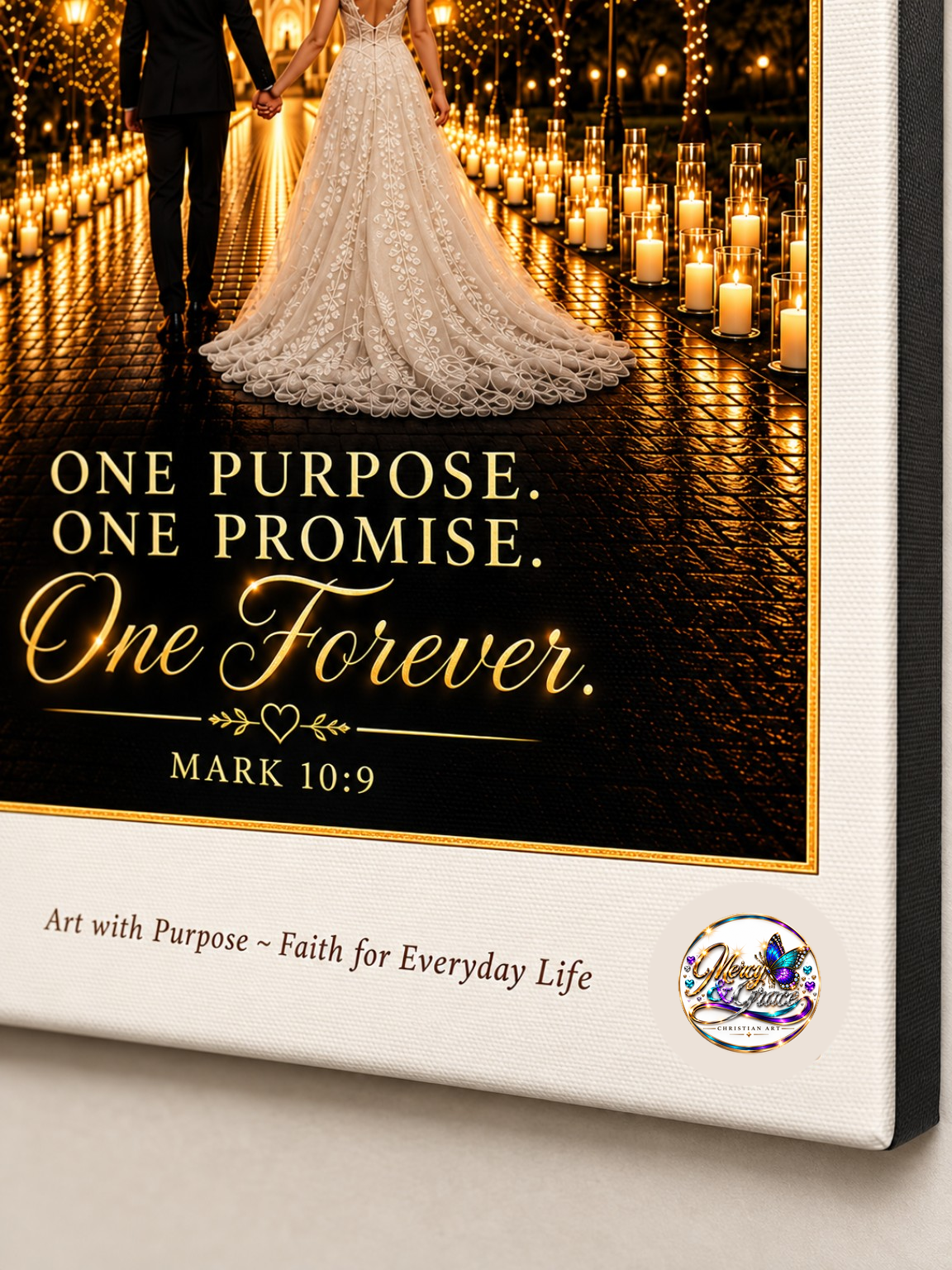 Covenant Marriage | Mark 10:9 Christian Canvas Wall Art