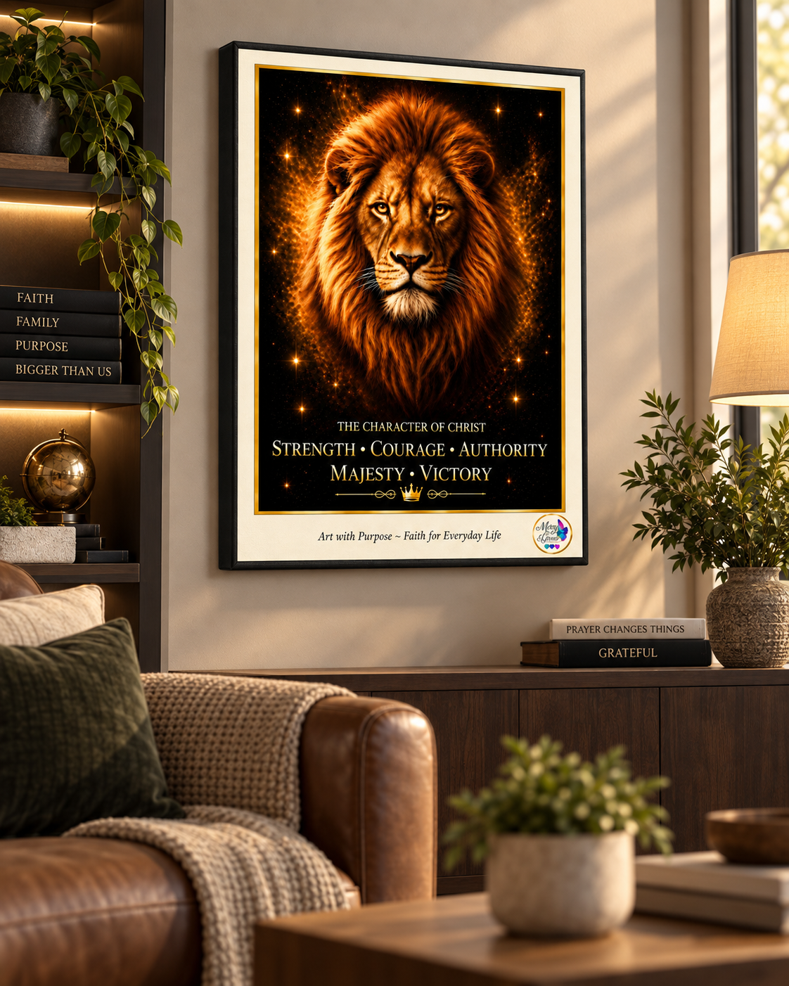 The Character of Christ — Christian Lion Canvas Wall Art