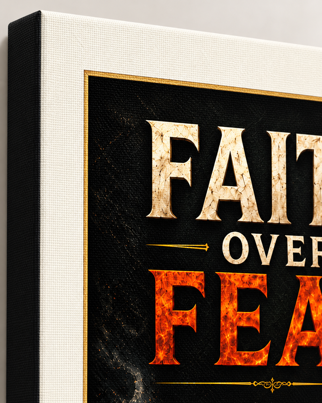 Faith Over Fear — Psalm 56:3–4 Christian Canvas Wall Art