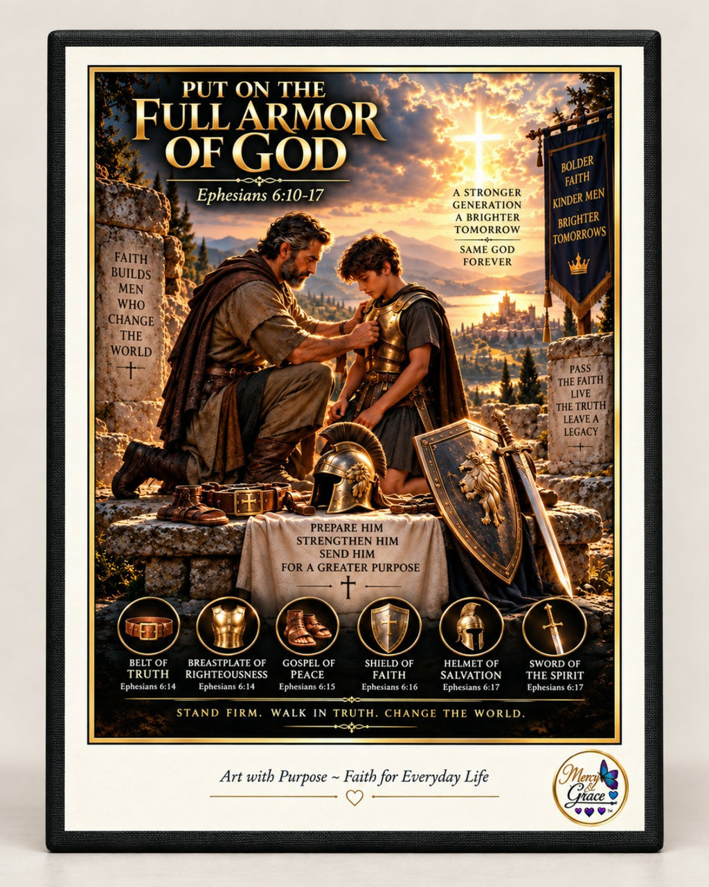 Armor of God | Ephesians 6:10–17 Canvas Wall Art