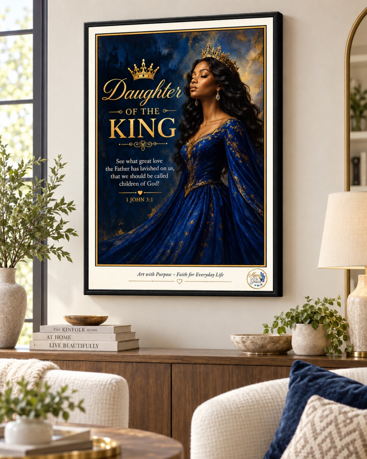 Daughter of the King/1 John 3:1 Canvas Wall Art
