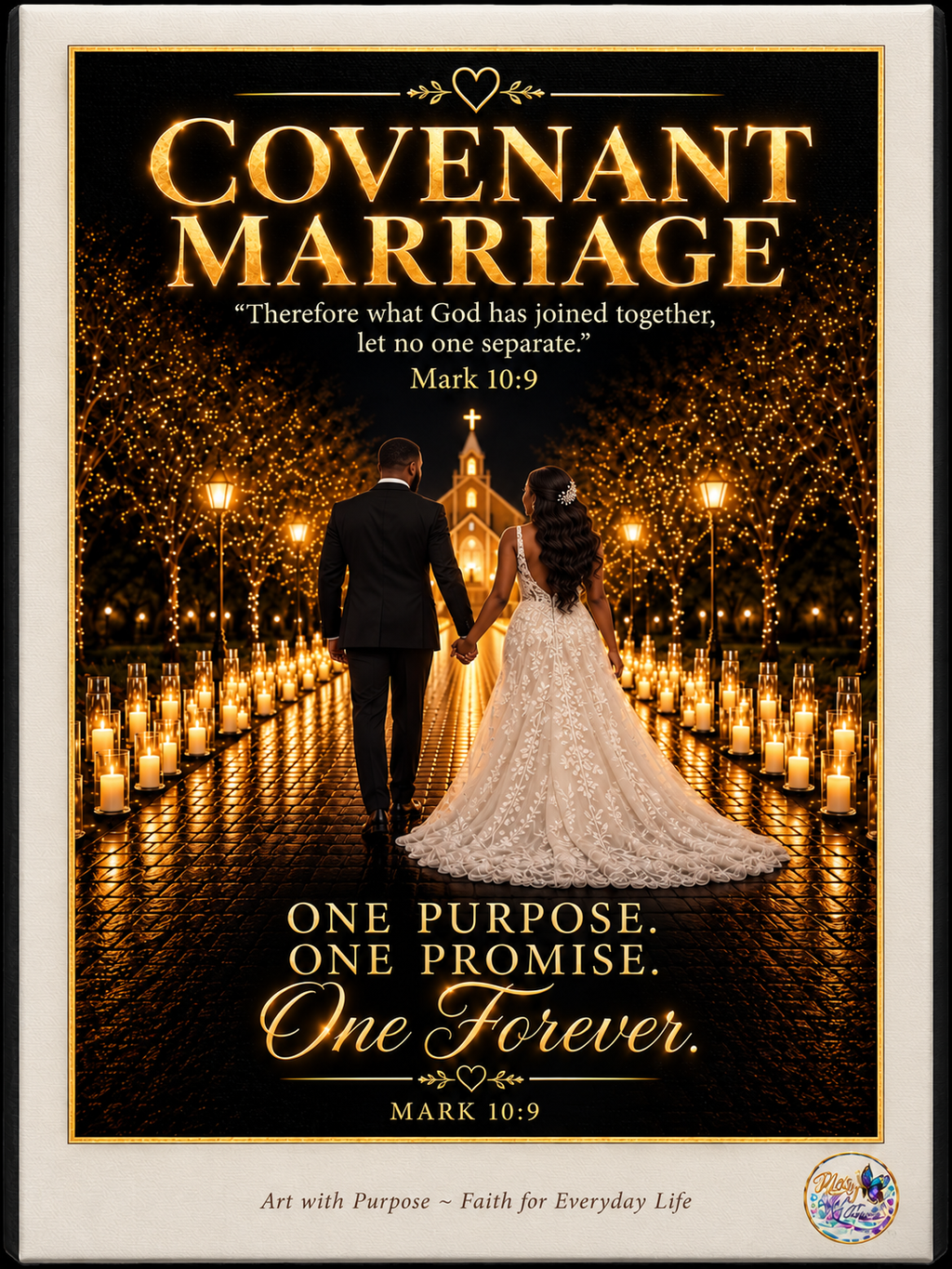 Covenant Marriage | Mark 10:9 Christian Canvas Wall Art