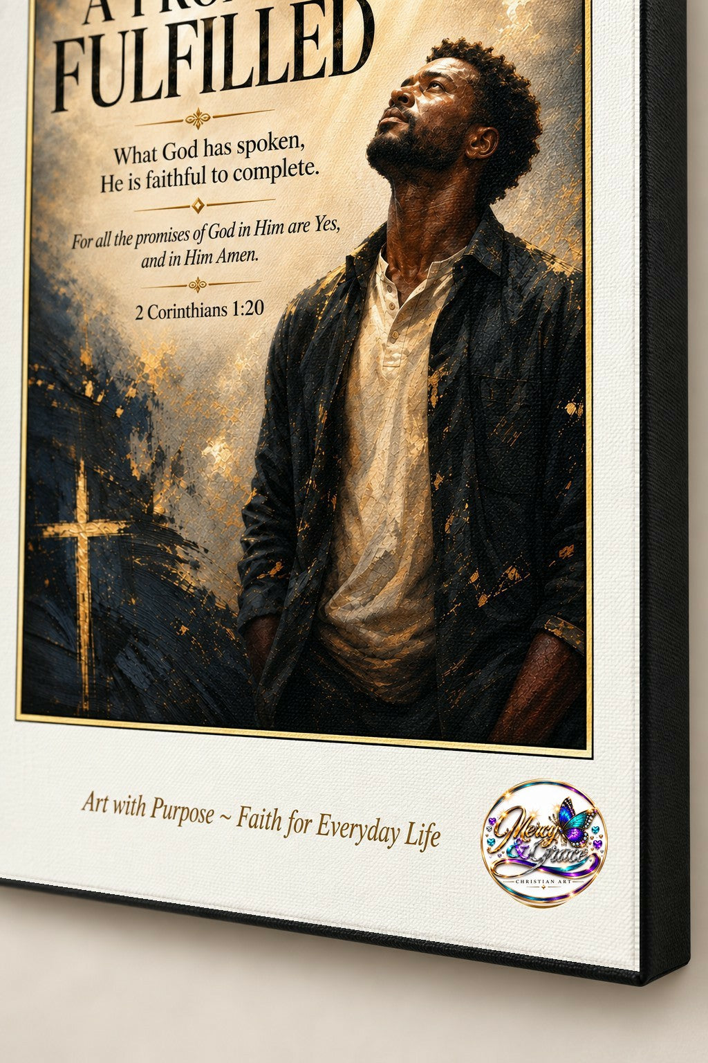 A Promise Fulfilled — 2 Corinthians 1:20 Canvas Wall Art